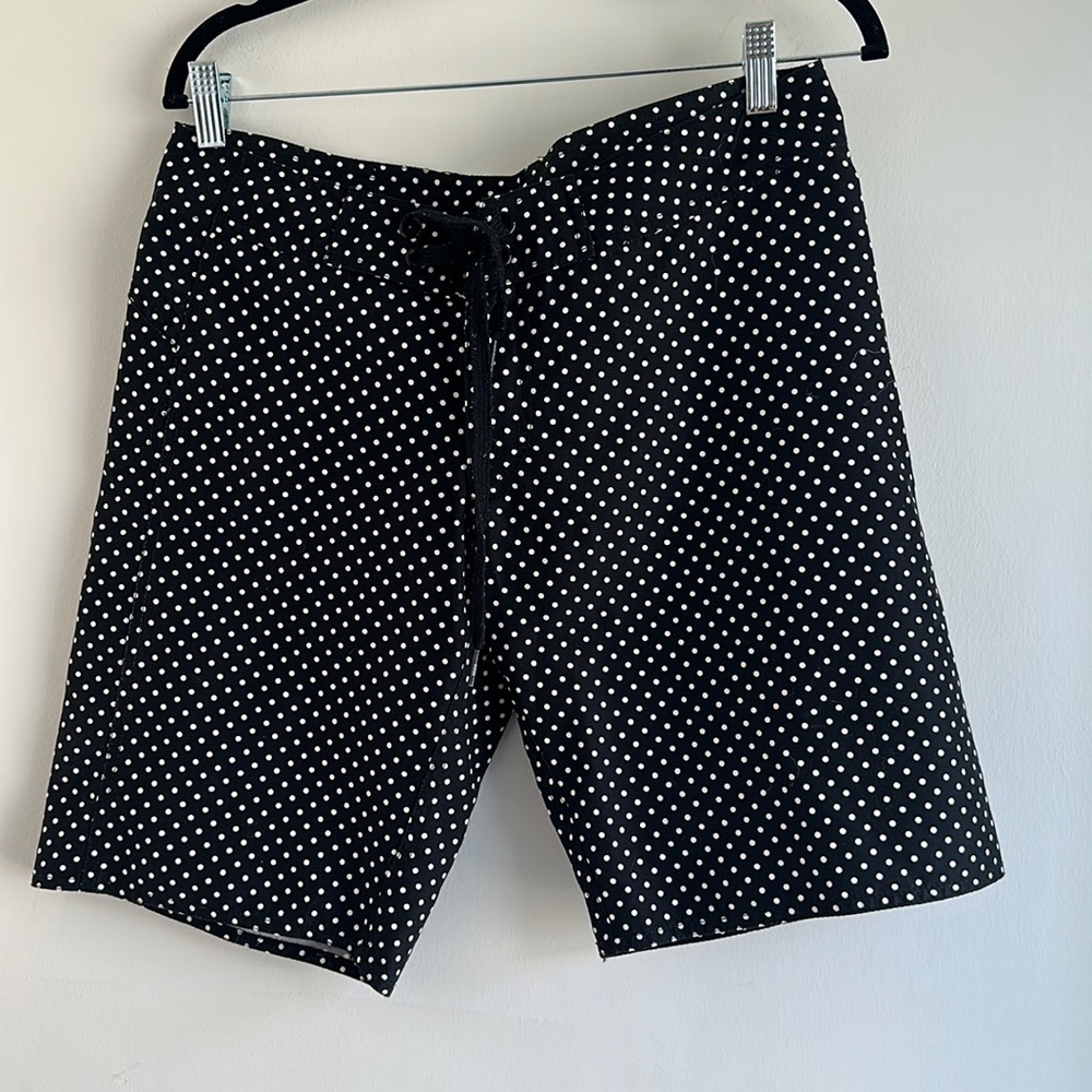 QUICKSILVER | Black and White Polkadot Swim Shorts Board Shorts
